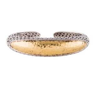 JOHN HARDY Stirling Slver & Hammered 22K Gold Cuff